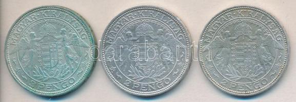 1937/38/39. 2P Ag "Madonna" (3x) T:2,2-