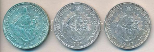 1937/38/39. 2P Ag "Madonna" (3x) T:2,2-