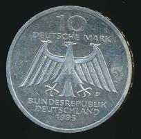 Németország 1995D 10M Ag "W.C. Röntgen" T:2+ Germany 1995D 10 Mark Ag "W.C. Rontgen" C:XF+