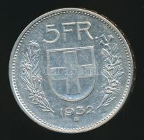 Svájc 1932B 5Fr Ag T:2- Switzerland 1932B 5 Francs Ag C:VF