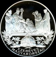 2000. "Szt. István 969-1038. - Államalapítás, Ezeréves Magyarország" Ag (0.999) emlékérem ...