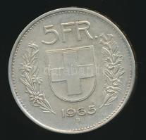 Svájc 1965B 5Fr Ag T:2- Switzerland 1965B 5 Francs Ag C:VF