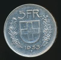 Svájc 1953B 5Fr Ag T:2- Switzerland 1953B 5 Francs Ag C:VF