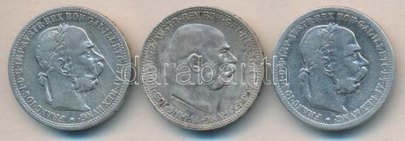 Ausztria 1900. 1K Ag (2x) + 1915. 1K Ag T:2,2-,3
Austria 1900. 1 Corona Ag (2x) + 1915. 1 Corona Ag ...