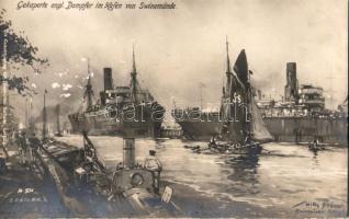 Gekaperte engl. Dampfer s: Willy Stöwer