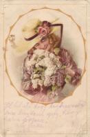 Lady, with hat and flowers, Wenau-Brabant No. 1304. s: Maxim Trübe (EB)