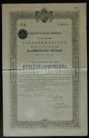 1903. Magyar Korona Országai 4%-kal kamatozó Járadékkölcsön államadóssági kötvénye 200K-ról szelvényekkel