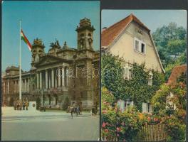 120 db színes modern, főleg vidéki magyar képeslap, sok megíratlan