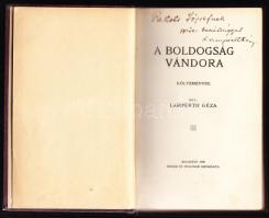 1909 Lampérth Géza: A boldogság vándora - költemények, Singer és Wolfner Kiadó Bp., dedikált példány,a  szerző ajánlásával, egészvászon kötésben, szép állapotban