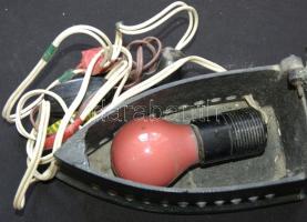 Régi öntöttvas szenes-vasaló lámpának megcsinálva / Vintage cole-iron 21x25 cm