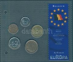 Belgium 1966-1991. 50c-20Fr 5klf darab &quot;Az utolsó Frank forgalmi pénzek&quot; szettben T:1,1- Belgium 1966-1991. 50 centimes - 20 Francs, 5 different coins &quot;The Last Franc coins&quot; set C:Unc,AU