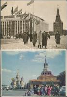 250 db Szovjet képeslap, közte néhány díjjegyes és sok postatiszta