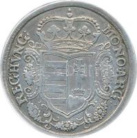 II. Rákóczi Ferenc 1705KB. 1/2 Tallér Ag "Madonna / Címer" T:2/3 1705. Silbergulden Ag "Madonna / Crest" Kremnitz C:XF/F Unger II: 1127a., Huszár 1524.