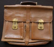 Régi, jó állapotú, bőr aktatáska / Vintage leather bag
