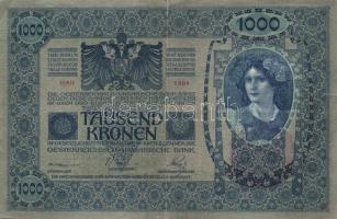 1902. 1000K hamis "Magyarország" körbélyegzővel, áthúzással érvénytelenítve és "Stemp...