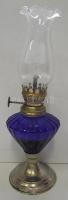 Kis kézi üveg petróleum lámpa 26cm magas