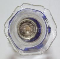 Kis kézi üveg petróleum lámpa 26cm magas