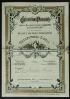 Ausztria/Bécs 1908. Férjhezmenendő lányok kiházasítására alakult Gizella-Egylet kötvénye 2000K-ról Austria/Vienna 1908. "Gisela-Verein" 2000 Corona bond