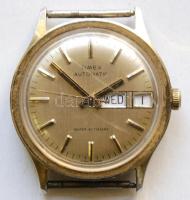 cca 1960 TIMEX önfelhúzós, vízálló, naptáras, mechanikus karóra, működő, jó állapotban / Vintage automatic, water resistant Timex wristwatch from the 1960-s. Works well