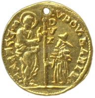 Olasz Államok / Velence 1789-1797. 1Z Au "Ludovico Manin" (3.39g/0.999) T:2 lyuk /  Italian States / Venice 1789-1797 Zecchino "Ludivico Manin / Christ standing in starred field" (3.39g/0.999) C:XF hole Friedberg 1445.