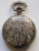 Japona modern mechanikus zsebóra vadász motívumos tokkal / Modern pocket-watch with hunter topic