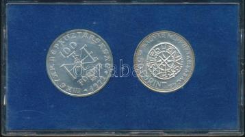 1972. 50Ft Ag + 100Ft Ag "Szt.István" pár T:BU Eredeti plasztiktokban!