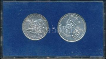 1972. 50Ft Ag + 100Ft Ag "Szt.István" pár T:BU Eredeti plasztiktokban!
