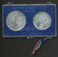 1974. 50Ft Ag + 100Ft Ag "50 éves az MNB" T:BU eredeti MNB plombált plasztiktokban!