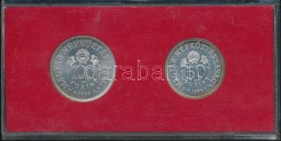 1969. 50Ft Ag + 100Ft Ag "Tanácsköztársaság" pár T:BU Eredeti MNB plasztiktokban!