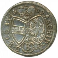 Ausztria 1689. 3Kr Ag "I. Lipót" T:1 / 
Austria 1689. 3 Kreuzer Ag "Leopold I" H...