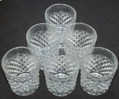 cca 1970 Liptószentmiklósi Whisky eredeti pecsételt üveggel, hozzávaló 6 pohárral / St Mikulas whisk...