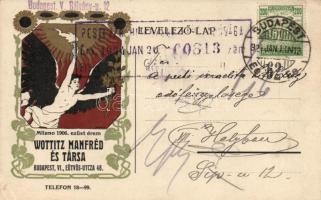 The shop of Wottitz Manfréd, Budapest