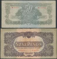 1944. "Vörös Hadsereg" 1P, 2P, 20P, 50P, 100P T:II-,III