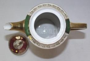 Gazdagon díszített és aranyozott Epiag Alt-Wien jelzett porcelán teás kancsó / Epiag Alt-Wien chinaw...