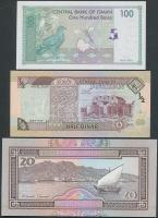 Jordánia 1997. 1/2D  + Omán 1995. 100B + Jemen 1990. 20R T:I
Jordan 1997. 1/2 Dinar + Oman 1995. 100...