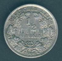 Német Birodalom 1906F 1/2M Ag T:2 German Empire 1906F 1/2 Mark Ag C:XF