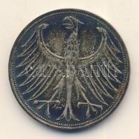 NSZK 1951F 5M Ag T:2- patina
GFR 1951F 5 Mark Ag C:VF patina