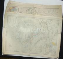 cca 1900-1980 Térkép gyűjtemény tétel: kb 50 db vegyes, főként régi térkép / Collection of 50 mainly...