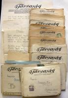 Endrődi Béla (1886-1956) író, újságíró, Juhász Gyula, Babits Mihály, Kosztolányi Dezső társa levelezése, saját kézzel írott versei: kb 50 db levél, kézirat, Érdekes anyag!