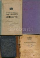 11 db érdekes bozonytívány, bevásárlási könyv, díszoklevél