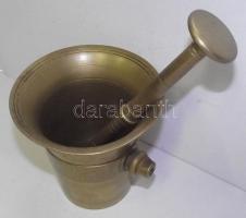 Kis réz mozsár törővel 18cm magas