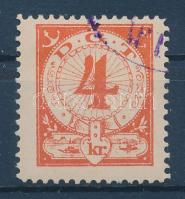 1890 DDSG menetjegy illeték 4kr