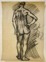 Jelzés nélkül: akt, szén-papír, 43x61cm