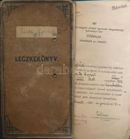 7 db vegyes állapotú leckekönyv, bizonyítvány jó aláírásokkal