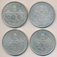 1994. 200Ft Ag "Deák" (4x) T:2-