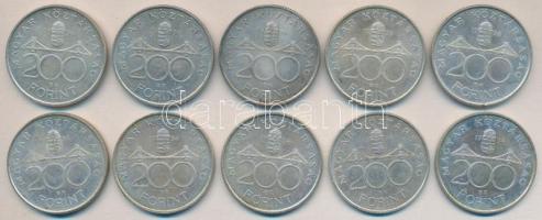 1994. 200Ft Ag "Deák" (10x) T:2-