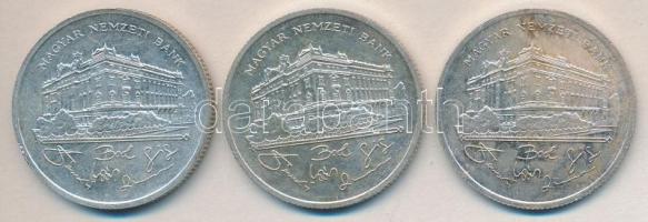 1992. 200Ft Ag "MNB" (3x) T:2