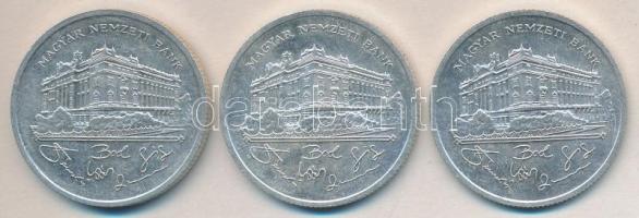 1992. 200Ft Ag "MNB" (3x) T:2