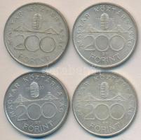 1993-94. 200Ft Ag "MNB" és "Deák" (4x) T:2,2-,3