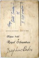 cca 1930 Josephine Baker hátoldalt aláírt fotólap (vágott) / Josephine Baker autograph signed photo-...